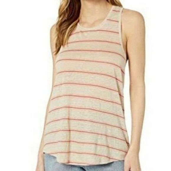 Joie Linen Striped Rayson Tank Sz L - Picture 1 of 11